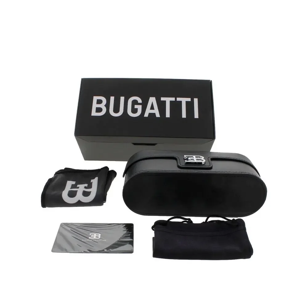 New BUGATTI 05 BK Black Men's Aviator Luxury Sunglasses Authentic